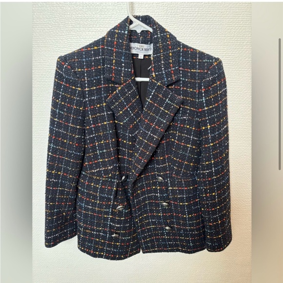 Veronica Beard Black Double-Breasted Dickey Blazer - Picture 2 of 14